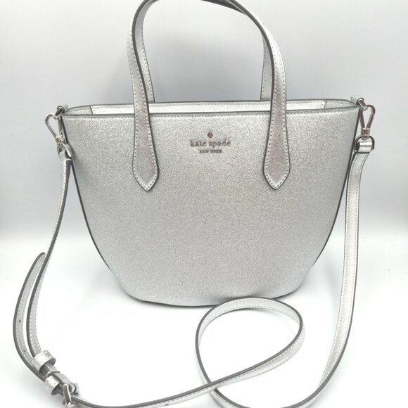 kate spade Glimmer Satchel - Lunar Light (Silver) - Picture 1 of 6
